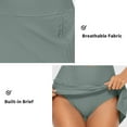 thumbnail image 4 of Women Swim Skirt Drawstrings Sides Swim Shorts Bathing Suit Skirted Swimsuit Bottom, 4 of 8