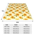 thumbnail image 3 of Cauagu Light Yellow Plaid Sunflower Pattern Flannel Bed Blankets,Fleece Blanket Comfortable Air Conditioning Blanket for Sofa Bed Travel Couch & Living Room -40"x30", 3 of 8