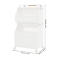 thumbnail image 2 of 2-tier Clothes Basket, Rolling Laundry Basket, Collapsible Laundry Basket for Families, Living Rooms, Bedrooms, Study Rooms, Children's Rooms, Bathrooms (15.7*11.8*28.3in), 2 of 12