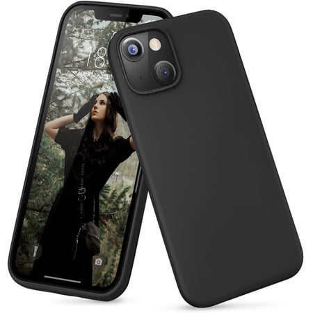 DTTO iPhone 13 Case, Shockproof Silicone [Enhanced Camera and Screen Protection] , Black