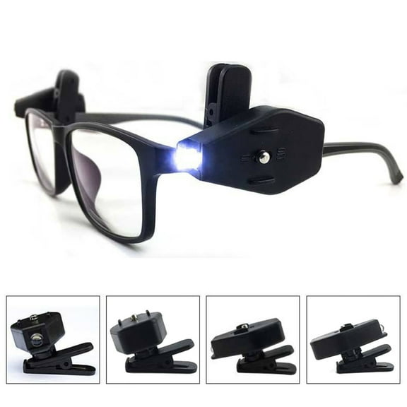 Opolski Portable Mini LED Light Glasses Clip-on Lamp Reading Illumination Outdoor Tool