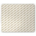 thumbnail image 1 of Abstract Mouse Pad, Neutral Halftone Style Inspired Layout of Diagonal Waves in Muted Tones, Rectangle Non-Slip Rubber Mousepad, Dark Sand Brown White, by Ambesonne, 1 of 2