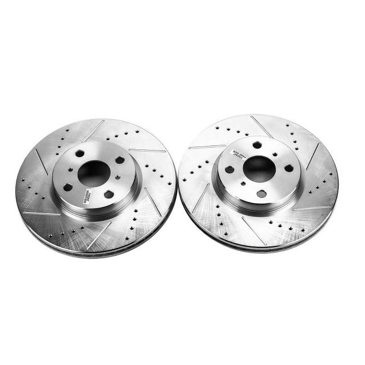 Power Stop Front Pair of Drilled and Slotted Brake Rotors JBR1546XPR