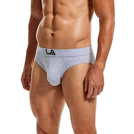 Gubotare Captain Underpants Men s Enhancing Underwear Briefs Ice Silk Big Ball Pouch Briefs for Male Pack Gray XL