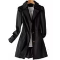 thumbnail image 1 of Gabardina De Mujer Chaqueta De Moda Corta De Color Sólido, 1 of 8