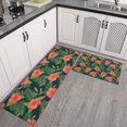 thumbnail image 2 of Pioneer Flower Floral Print Pattern Kitchen Rugs Sets Of 2, Anti Fatigue Non Slip Washable Floor Mats for Kitchen Sink Laundry, 17X30 Inch + 17X47 Inch, 2 of 6