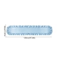 thumbnail image 3 of Doghiosgha Satin Ruffle Table Runner Wedding Bridal Shower Birthday Dinner Table Decor, 11.8x47.2 Inch, Blue, 3 of 6