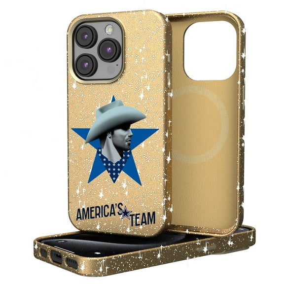 Keyscaper Gold Dallas Cowboys 2024 Illustrated Limited Edition Bling iPhone Case