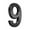 Black #9, variant on Modern Self-Adhesive Metal House Numbers, Weather-Resistant for Outdoor and Indoor Use, Easy Install on Mailbox, Door, or Address Signs with 3D Design