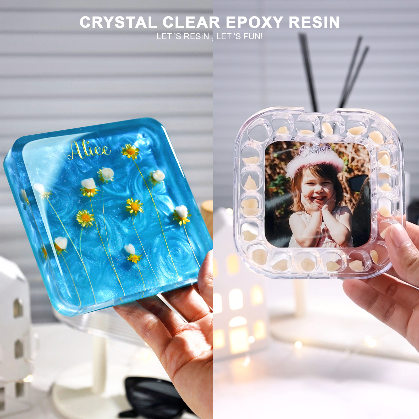 LET'S RESIN 34oz Epoxy Resin Kit Crystal Clear photo 7