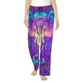 thumbnail image 2 of Lsque Elephant in Tribal Style Print Women's Pajama Pants, Lounge Pant - Comfortable Home Wear,Elastic Waistband, Stylish Design-Medium, 2 of 9