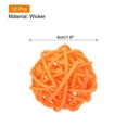 thumbnail image 2 of 12 Pcs Wicker Rattan Balls 1.6 Inch Rattan Decorative Balls for Vase Fillers Home Decor Orange, 2 of 5