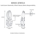 thumbnail image 4 of Rosec Jewels - Lab Grown Diamond Stud Earrings - Oval Diamond Earrings (2.5 Ct, EF-VS Grade), 925 Sterling Silver, 4 of 6