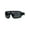Black Green, variant on Mens Sporty Robotic Shield Kush Gangster Plastic Sunglasses Black Red