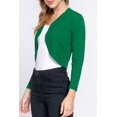 thumbnail image 2 of Women's Long Sleeve Open Front Scallop Finished Sweater Bolero, 2 of 4
