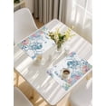 thumbnail image 5 of Coastal Octopus Placemats Set of 4, Summer Beach Nautical Ocean Coral Seahorse Placemats for Dining Table, Place Mats for Kitchen Tabletop, Waterproof Wipeable Dining Table Mats Set, 5 of 9