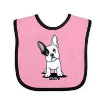 Inktastic B/W Frenchie (Darks) Boys or Girls Baby Bib