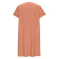 thumbnail image 5 of QIPOPIQ Robes pour Femmes Grande Taille Manches Courtes Robe T-Shirt Ajustée Col en V Robe T-Shirt Décontractée Évasée avec Poches Liquidation, 5 of 5