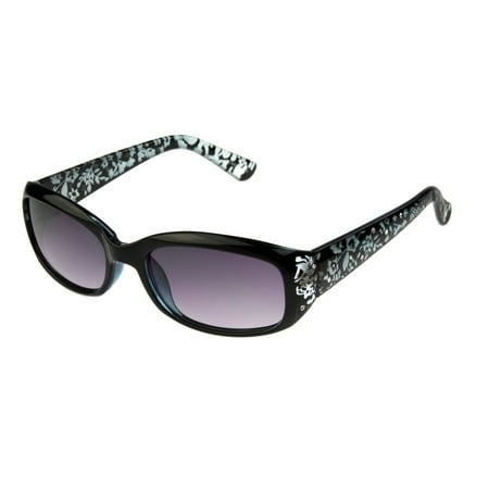 Foster Grant Women's Black Rectangle Sunglasses