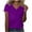 Purple1, variant on fatyb Women's V Neck Short Sleeve Tshirts Solid Color Loose Tee Summer Casual Tops for Beach Vacation