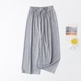 thumbnail image 2 of CPNG Girls Loose Casual Pants Candy Colored Baggy Wide Leg Anti-Mosquito Elastic High Waist Drawstring Pants(Light Ashy,3-4 Years), 2 of 8