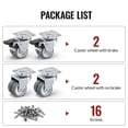 thumbnail image 5 of HOLKIE 2 inch Swivel Caster Wheels Set of 4 - Heavy Duty Casters for Furniture - No Noise TPR Wheels - Total Capacity 880lbs, 5 of 9