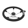 thumbnail image 3 of Volante acero inoxidable 13 pulgadas antideslizante, accesorios para barcos, volante marino para pontones, yates y embarcaciones 35 cm con asa, 3 of 8