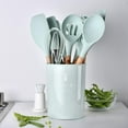 thumbnail image 6 of Kitchen Cooking Utensils Silicone Cookware Outdoor Kitchen Utensils, Light Green - Light Green, Utensils Holder, 6 of 6
