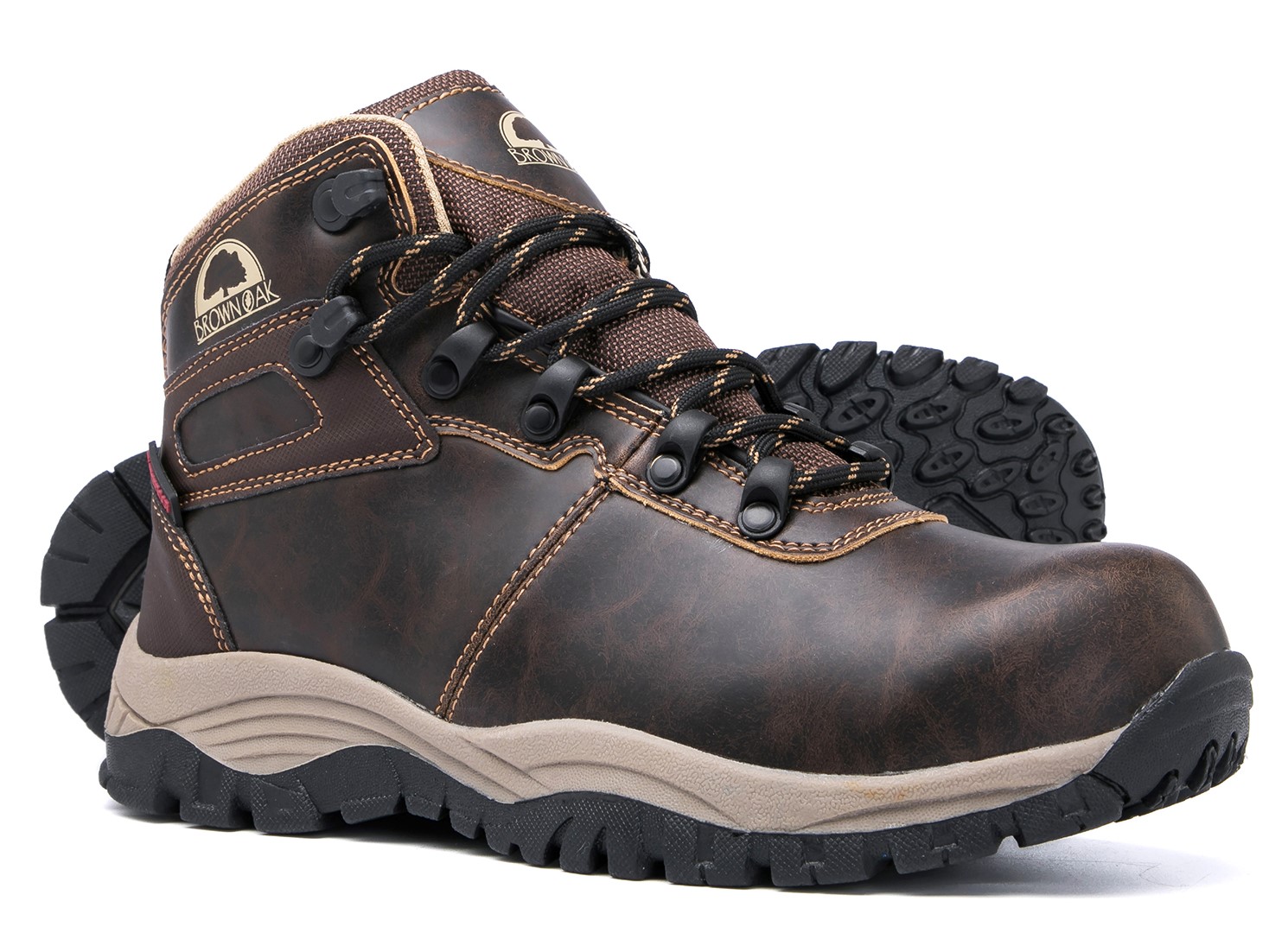 Brown Oak Womens Waterproof Trekking Camping Backpacking Outdoor Shoes Hiking Boots - image 2 of 7