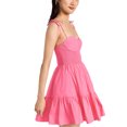 thumbnail image 5 of KelaJuan Women Summer Sling Dress Solid Color Tie-Up Spaghetti Strap Sleeveless Backless A-line Dress, 5 of 6