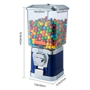 KFFKFF Bubble Gum Machine for Children, 17H Household Sweet Vendor, PC Candy Distributor, Gumball Machine for Gaming Outlets, Coin-Driven Gumball Repository for Toy Capsules Bouncy Balls Sweets