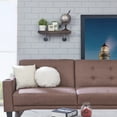 thumbnail image 4 of Danya B. 24" x 7" Small Single Floating Iron Pipe Industrial Rustic Wall Mount Shelf Ebony, 4 of 6