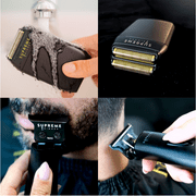 Supreme Trimmer 2-in-1 T-Shaper Trimmer & Crunch Foil Shaver | STF602 Electric Razor & ST5206 DLC Beard Trimmer Barber Haircut Kit | Black