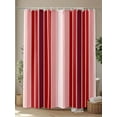 thumbnail image 4 of Minimalist Shower Curtain, Red Gradient Stripes Country Farmhouse Waterproof Shower Curtain Set with 12 Hooks Lightweight Washable Fabric Shower Curtains for Bathroom 72x72 Inches, 4 of 6