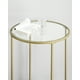thumbnail image 4 of VASAGLE Mesa Auxiliar Redonda, Mesita de Noche de Cristal con Marco de Acero, Mesa de Centro Pequeña, para Salón, Balcón, Decorativo, Dorado y Transparente, 4 of 6