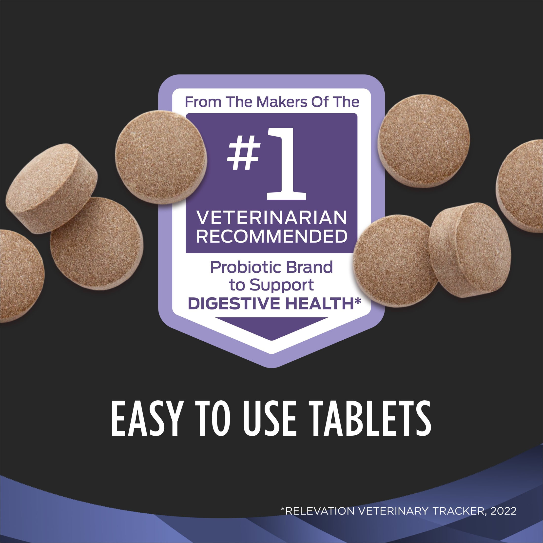 Purina Pro Plan Veterinary Supplements FortiFlora Chewable Dog Probiotic Supplement Tablets, 0.67 lb.