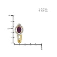 thumbnail image 3 of 1.00 Carat T.G.W. Ruby And White Diamond Accent 14k Gold Over Silver Stud Earrings, 3 of 3