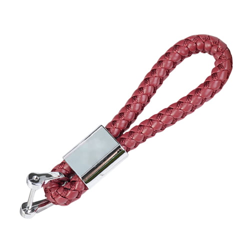 1x Braided PU Leather Strap Keyring Keychain Car Key Chain Ring Key Fob H CW 