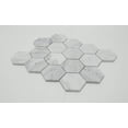 thumbnail image 3 of FixtureDisplays® 13.58 x 11.41" Carrara White Marble Tiles 15975, 3 of 6