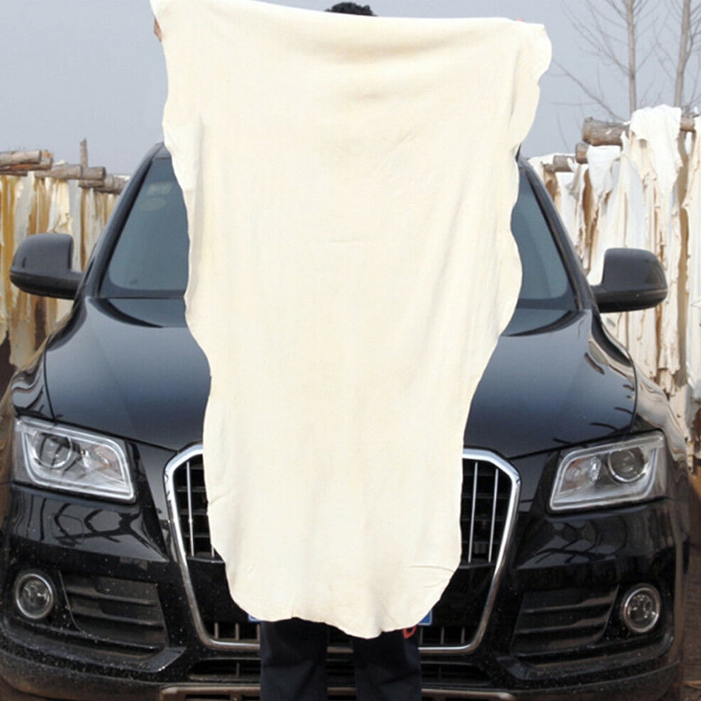 Natural Leather Chamois Cloth Genuine Car Washing Absorbent Wipe Cleaning Towel 