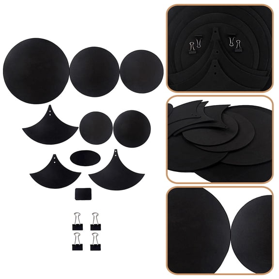 FENGGUIQU 1 Set Bass Drum Muffler Black Sponge for Drum Training