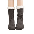 thumbnail image 2 of Lepsheexh Women Crew Socks, Womens Athletic Ankle Socks Christmas Coral Fleece Mid-Calf Socks, Solid Winter Thick Festive Floor Socks, 2 of 4