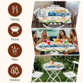 thumbnail image 7 of Black Plaid Easter Round Tablecloth, Fitted Table Cover with Elastic for 45"-54" Round Tables, Truck Spring Floral Bunny Animals Rustic Table Cloth Outdoor Indoor Dinning Party Waterproof Tablecloths, 7 of 7