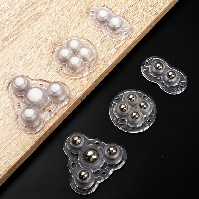 Rueda universal mini polea de cuatro bolas mejorada, rueda silenciosa para muebles, rueda de nailon, rueda de empuje y tracción para bebés, rueda con forma de ojo de vaca
