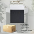 thumbnail image 5 of 21.6 inch Modern Floating Bathroom Vanity with Ceramic Basin - Perfect for Small Bathrooms, Right Side Storage, Black, 5 of 15