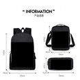thumbnail image 3 of 3-piece Backpack Suit Cartoon Game Backpack Pencil Case Lunch Bag Backpack Combination-tueuio1, 3 of 4