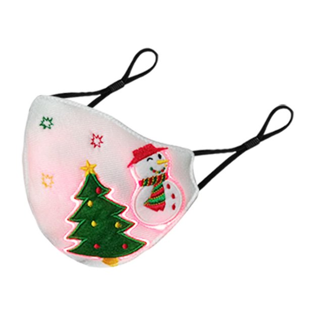 Máscara luminosa LED Máscaras navideñas iluminadas 7 colores 4