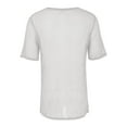 thumbnail image 4 of HAXMNOU Short Sleeve See Through Mesh Fishnet Pullover T Shirt for Men Casual Muscle Gym Tee Shirt Top White L, 4 of 4