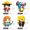 thumbnail image 5 of Figura de Anime ONE PIECE, modelo BrickHeadz, bloques de construcción, dibujos animados, Luffy, Nami, Zoro, Sanji, Chopper, Hancock, juego de muñecos de juguete, regalos, 5 of 5