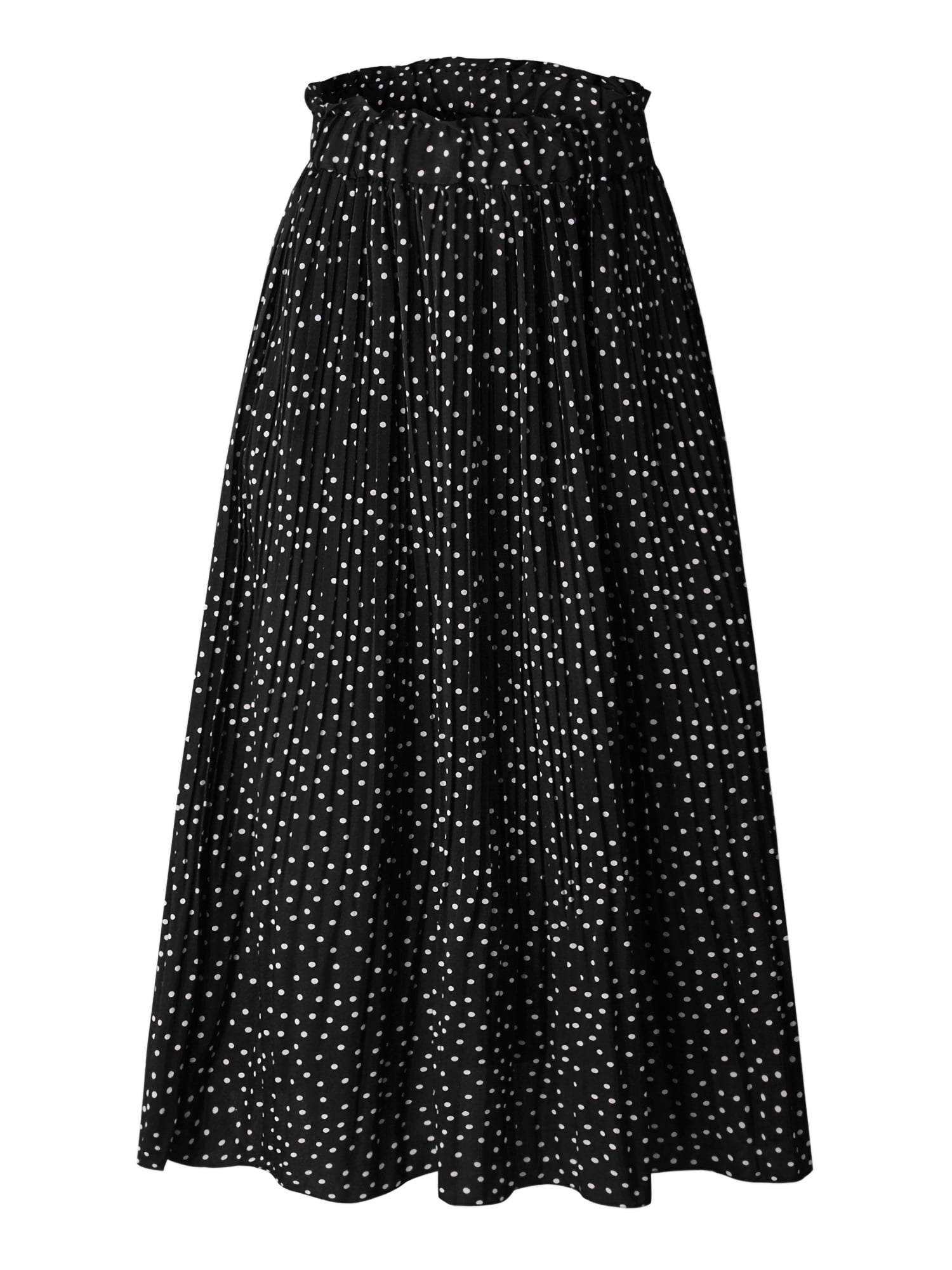 【BAON】Badel Dot Banding Long Skirt Multitrust Women's Long Skirt Ladies Elastic Band Flower Dot